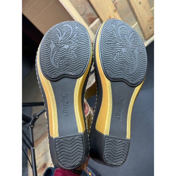 Alegria Womens Leather Wedge Sandals Size 40 9.5 - 10 - Picture 8 of 8